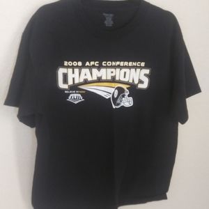 Men's RBK 2008 AFC Conference Champion Steelers Superbowl Tee Shirt